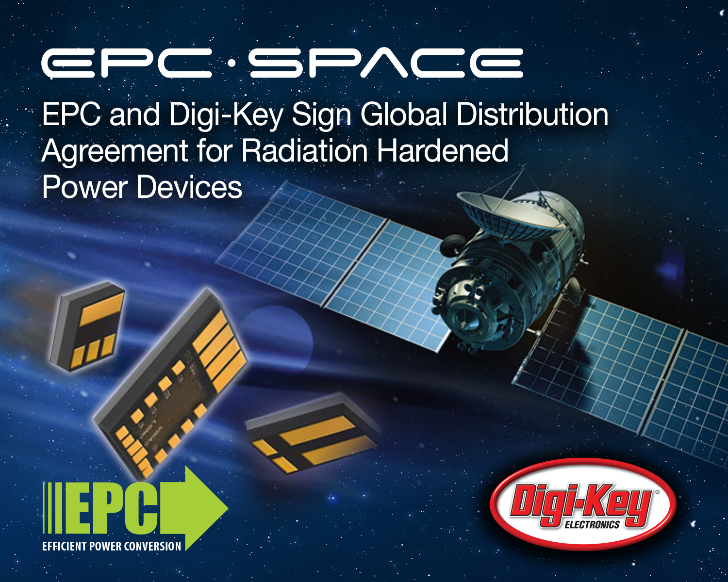EPC Space Announces Global Distribution Deal with Digi-Key for Rad Hard GaN Power Devices